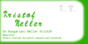 kristof neller business card
