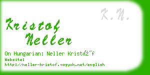 kristof neller business card